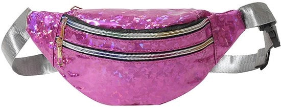 Fascia per spalla impermeabile - Cinturino adattabile - Tre tasche - Lucido - Rosso - Scintillio laser brillante