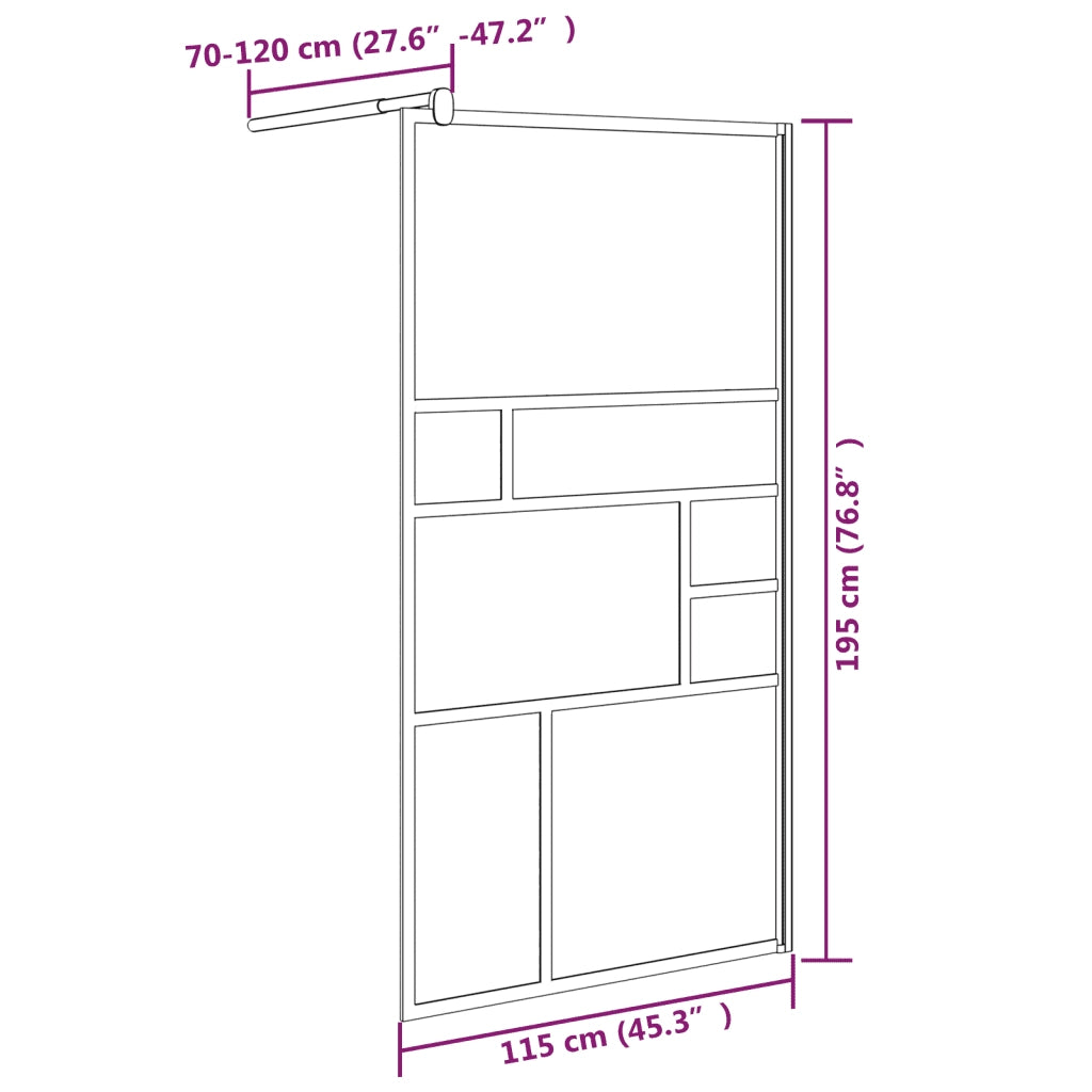 Parete per Doccia Walk in 115x195 cm in Vetro ESG Bianco 151871