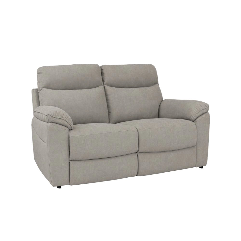 Divano 2 Posti Lineare in Tessuto Antimacchia Grigio Chiaro - Modello Bostonfix Mozart 160 cm