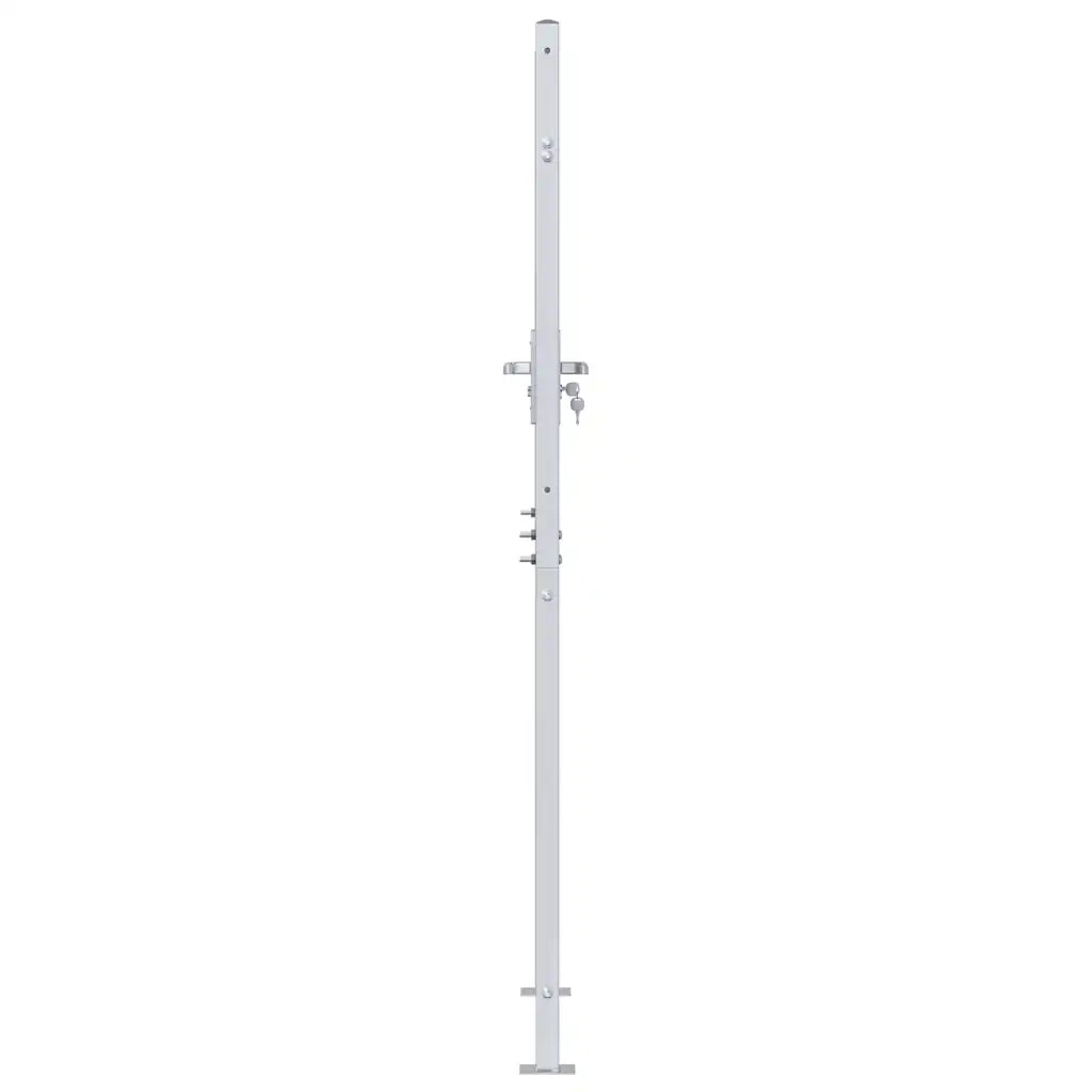 Cancello da giardino Argento 85 x 174 cm Acciaio inossidabile 3402586