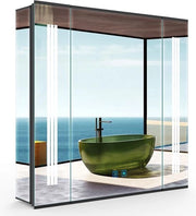 Specchio per bagno con illuminazione e prese elettriche - Demister - Interruttore a tocco - Dimmer - Comparto di stoccaggio da parete - 65x60 cm