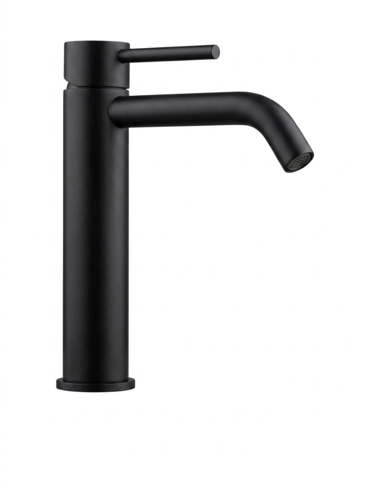 Miscelatore lavabo medio AISI 316 nero opaco senza piletta Testori