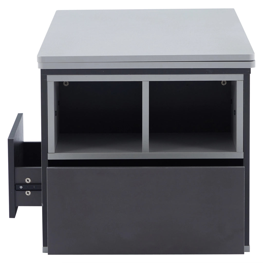 TAVOLINO DA CAFFÈ SALISCENDI 100x51x47 cm Grigio in truciolare, 3 cassetti