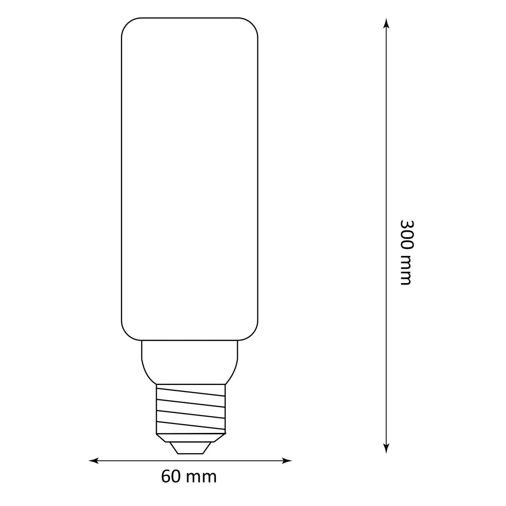 Lampadina LED decorativa T60 ambra E27 4W 180lm 1800K Polux