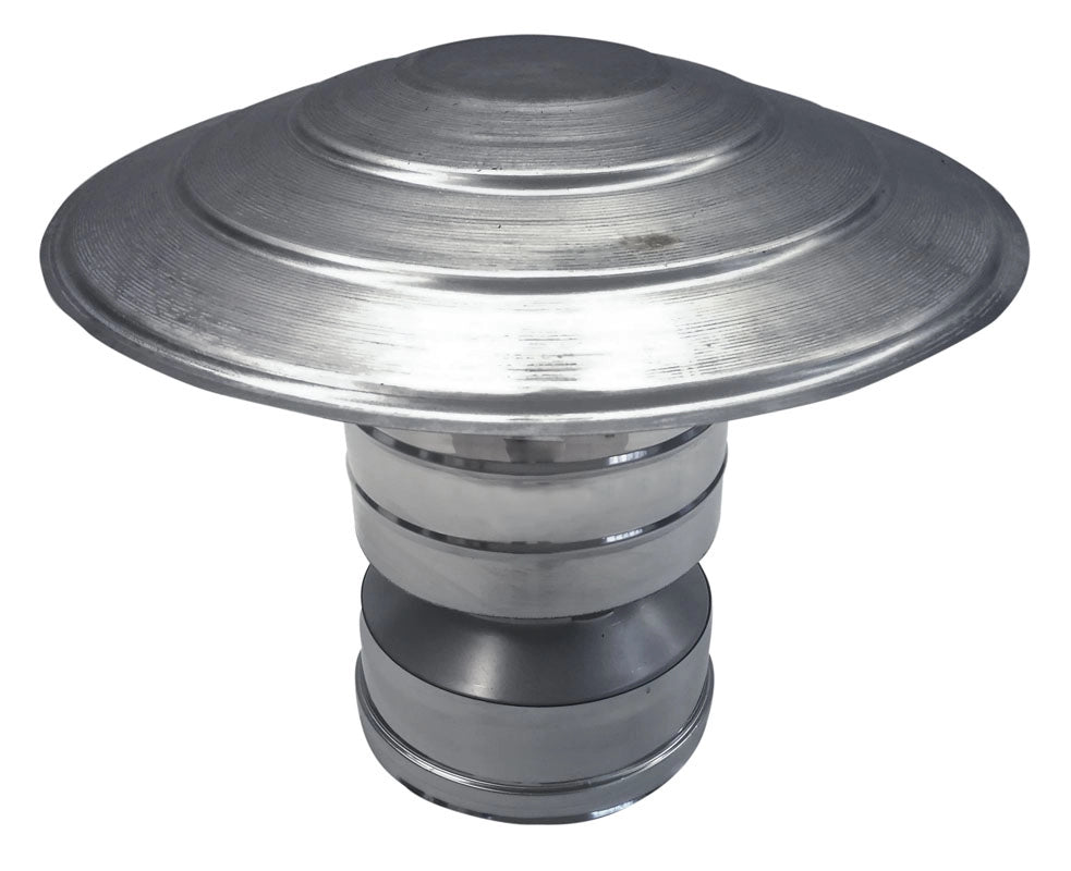 Canna fumaria parete doppia coibentata inox terminale cappello cinese   dn 80/130