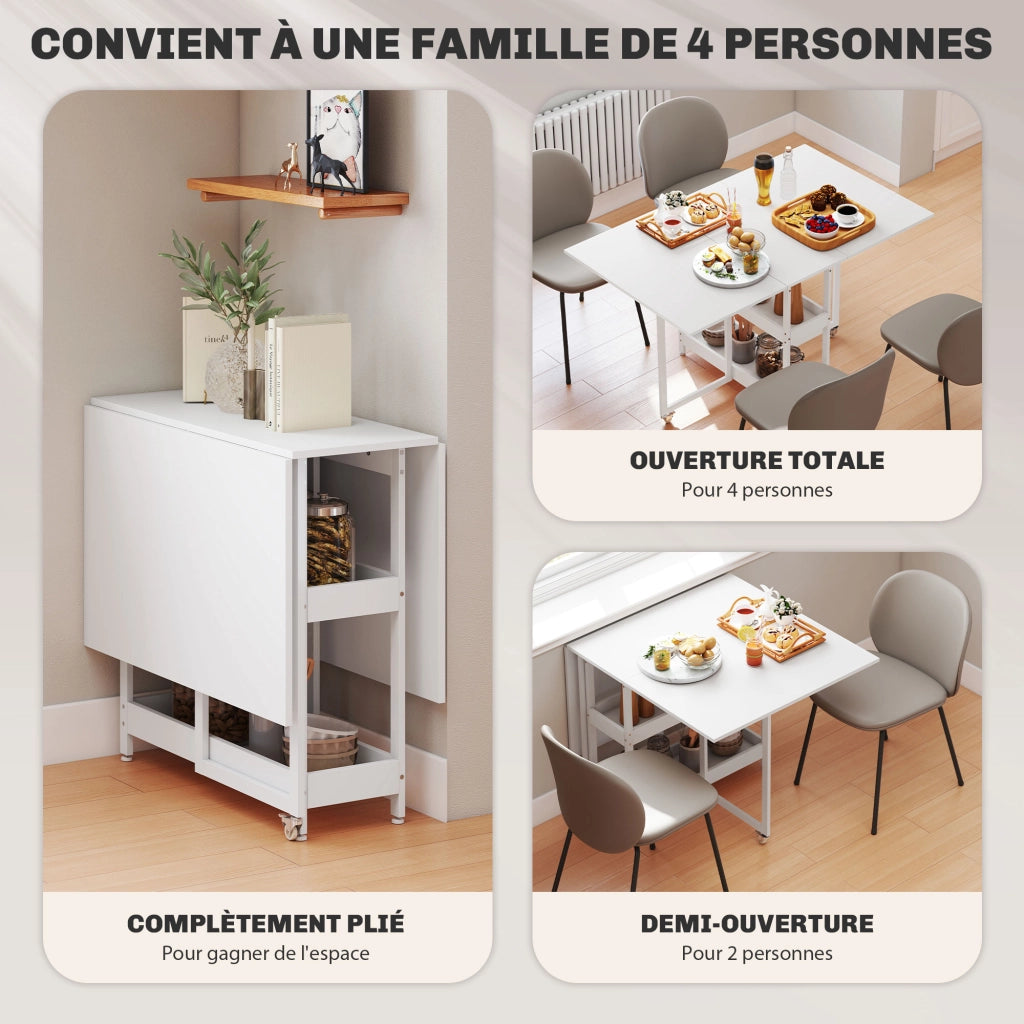 Tavolo da pranzo pieghevole ¨C zephmum ¨C bianco