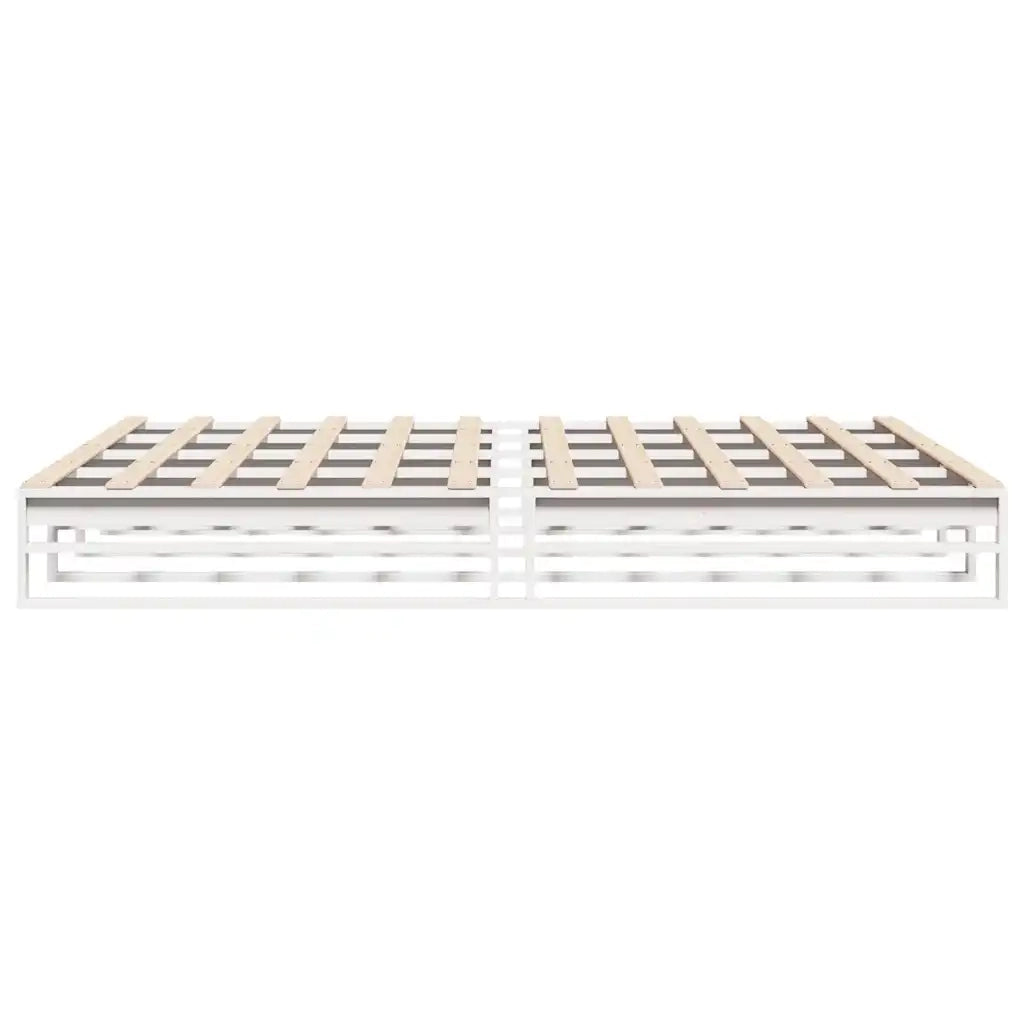 Giroletto senza Materasso Bianco 200x200 cm Legno Massello Pino 3302322