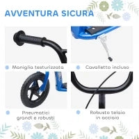 Monopattino per Bambini 5-12 Anni con Freno Posteriore e Manubrio Regolabile, 120x52x80-88 cm, Blu