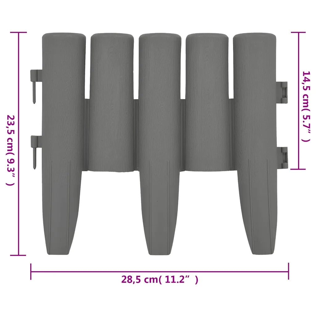 Bordature per Prato 36 pz Grigie 10 m in PP CFW6448164