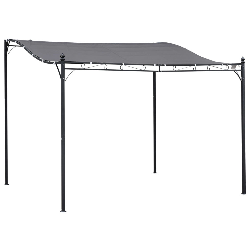 Pergola da giardino in metallo grigio ¨C zephmum ¨C 297x297x226 cm