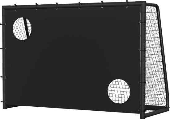 Campo da calcio 300 x 200 x 120 cm con rete, pompa aereazione e anello di ancoraggio