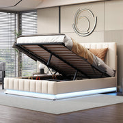 Letto matrimoniale 140x200 - Xylo - LED idraulico bianco senza materasso