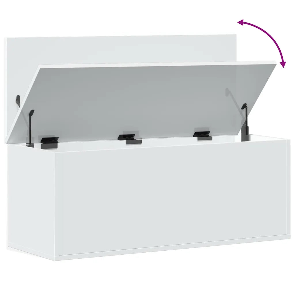 Contenitore Portaoggetti Bianco 90x35x35 cm in Truciolato 840681