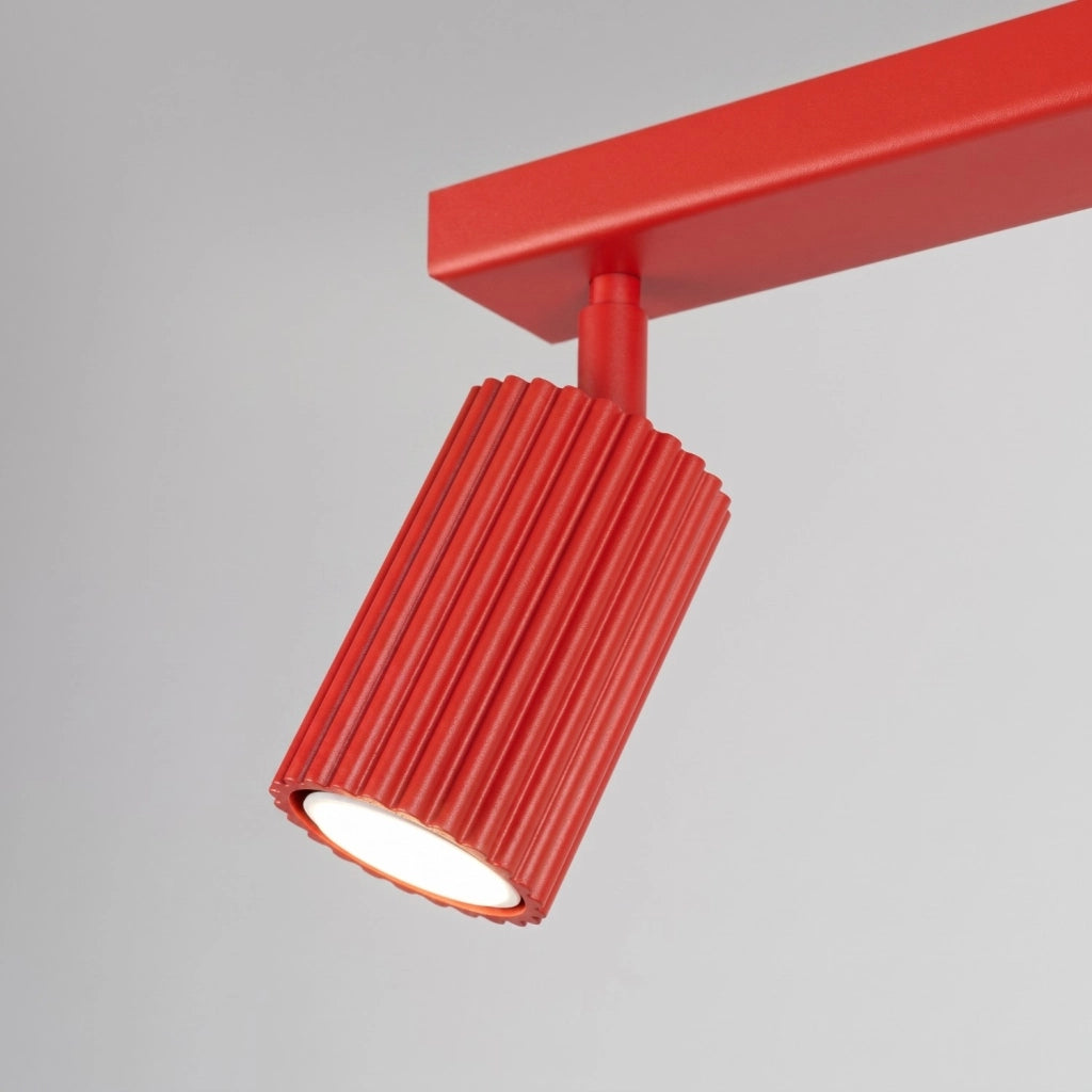 Plafoniera KARBON 2 rosso