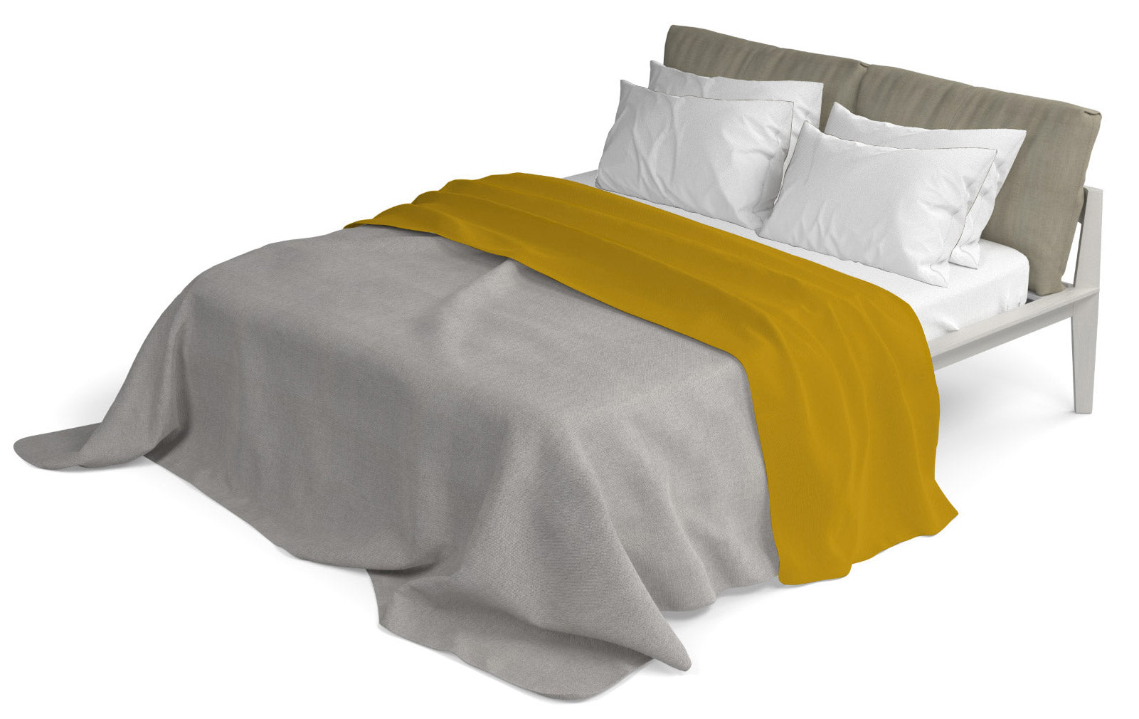 Lenzuolo Sopra in Tinta Unita Senape 1 Piazza e Mezzo