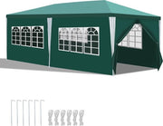 Pavillon da Giardino con Pareti Lateral - 3x6 - Imbottito Acqua - Verde