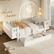 Letto Singolo con Cassetti ¨C Minimal ¨C Bianco 90x200 cm