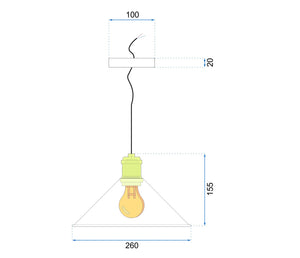 Lampada Da Soffitto Pensile Porto Black