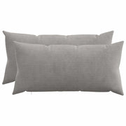 Federa 2 pcs HEERLEN Grigio Chiaro 40 x 80 cm corduroy 909901