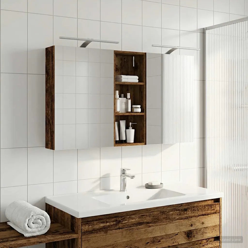 Set di Armadi da Bagno con lo scaffale 3 pcs 130 x 14,5 x 70 cm 3403774