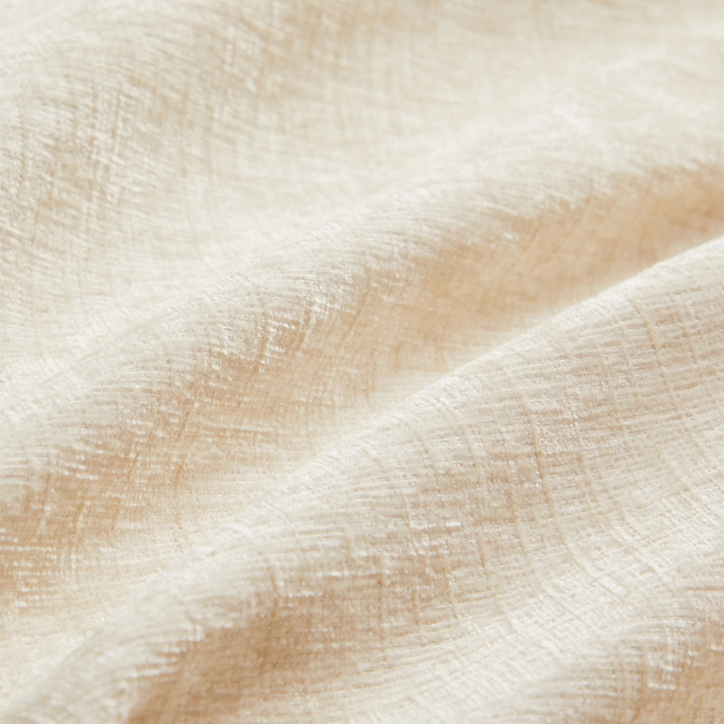 Divano Angolare Modulare 3-4 Posti con Poggiapiedi Mobile e 4 Cuscini, Seduta Profonda, in Ciniglia Beige 216 × 161 × 81 cm