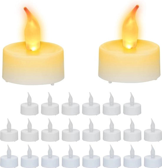 Set di candele a LED rotanti a forma di vela - candele elettriche a forma di cera HxL 45x35 cm bianco