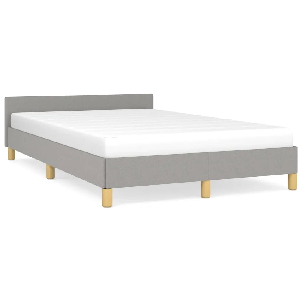 Giroletto senza Materasso Grigio Chiaro 120x190 cm in Tessuto