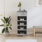 Scarpiera-Scaffale per scarpe Grigio Cemento 40x36x105 cm in Legno Multistrato 920937
