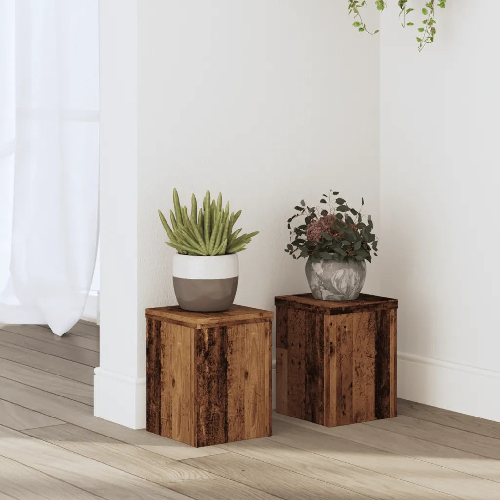 vidaXL Supporti per Piante 2 pz Legno 15x15x20 cm Legno Multistrato