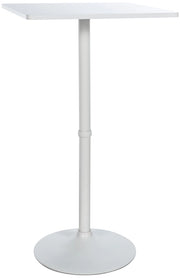 Tavolino quadrato da appoggio con ripiano in legno bianco/bianco