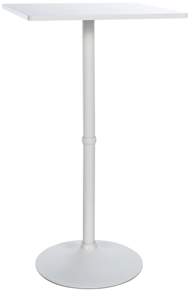 Tavolino quadrato da appoggio con ripiano in legno bianco/bianco
