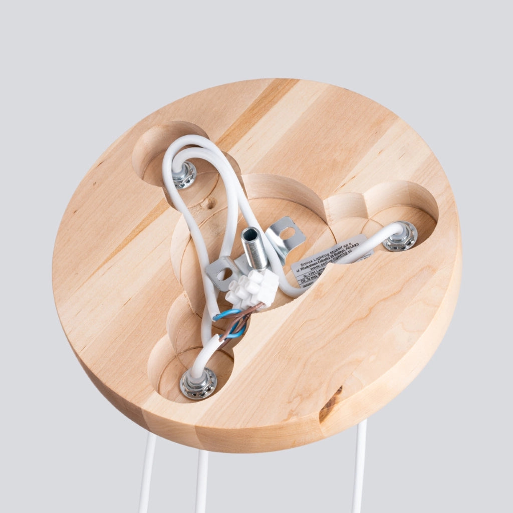 Lampada a sospensione Kalevi bianca legno 3xG9 PureLume