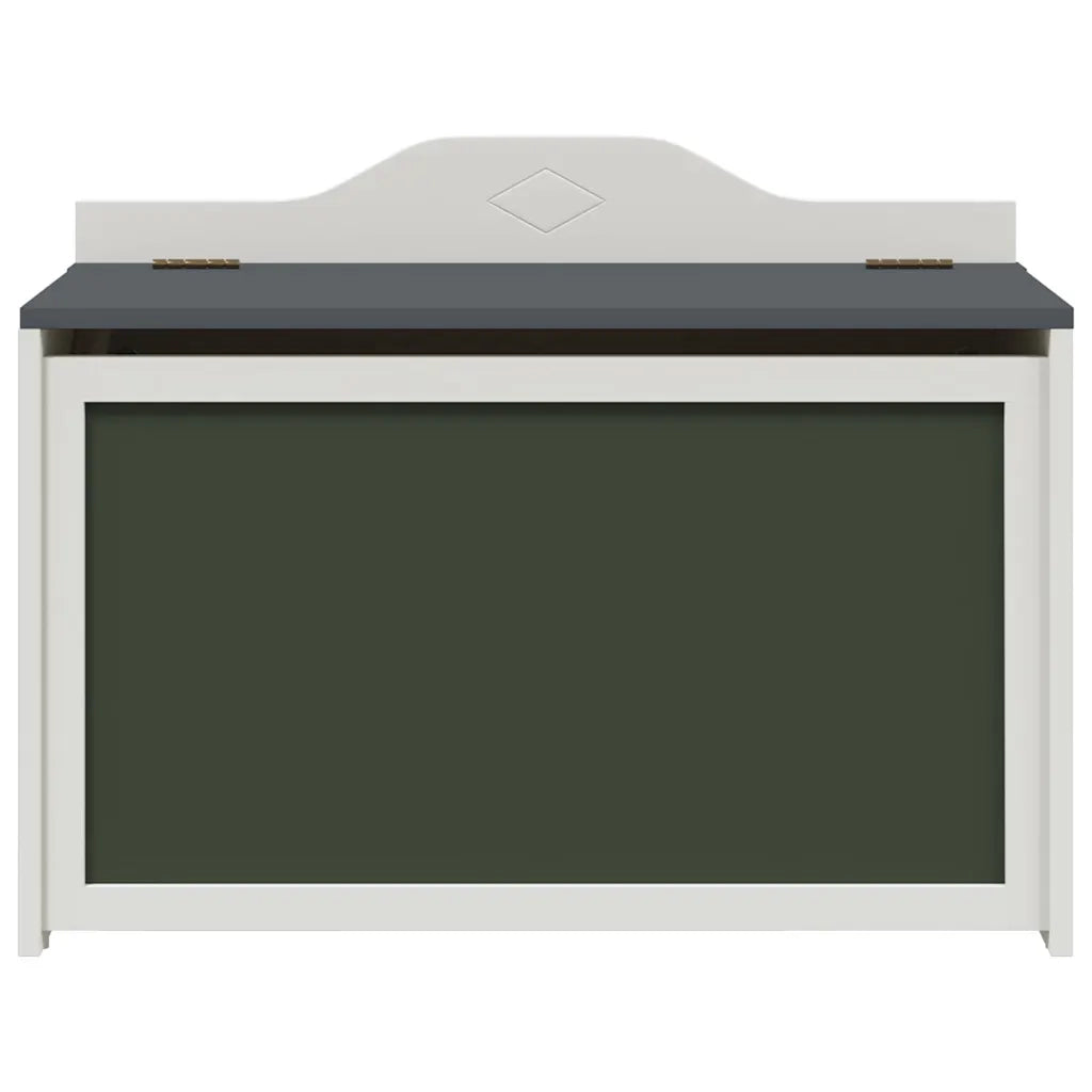 vidaXL Scatola per Giocattoli Grigio e bianco 73 x 33 x 55 cm