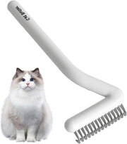 Strumenti per la cura del pelo per animali di taglia media a lunga - Spazzola sicura e liscia per cani e gatti piccoli (bianca)