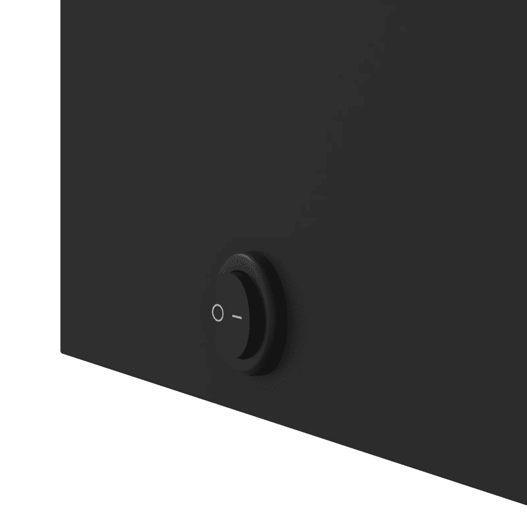 Armadietto Bagno con Specchio e LED Nero 60x13x52 cm 357971