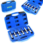 Trade Shop - Set Kit 6 Chiavi Bussola Snodate Per Candelette Auto Diesel Da 8 A 16mm 3/8" -
