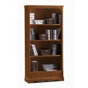 Libreria graffa in legno arte povera noce scuro