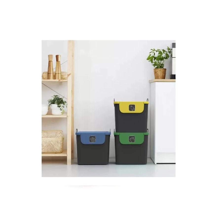 SET 3 PATTUMIERE RACCOLTA DIFFERENZIATA 30LT