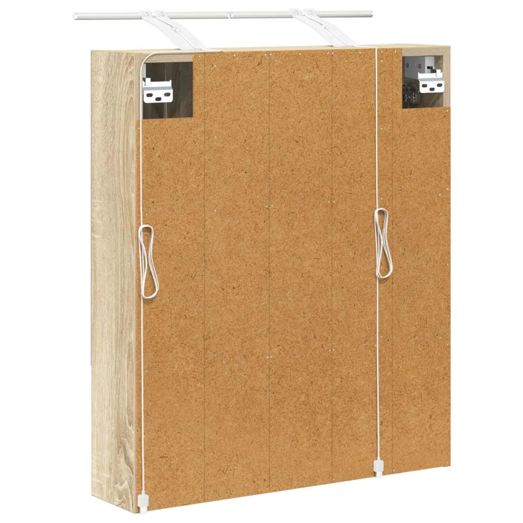 Mobiletto per specchio da bagno Rovere Sonoma 60 x 14.5 x 70 cm 889193