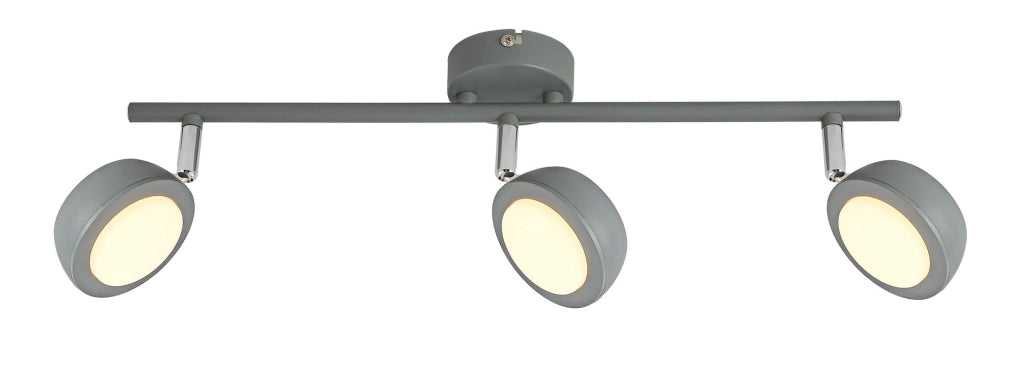 Plafoniera LED Candellux Mild barra 3 luci grigia 54 cm