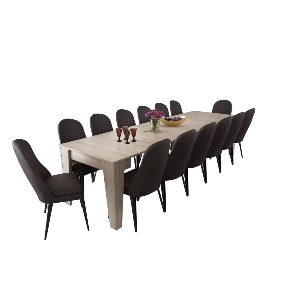 Gizio, Consolle Allungabile Allungabile, 305.6x90x75.2h cm Marrone Olmo