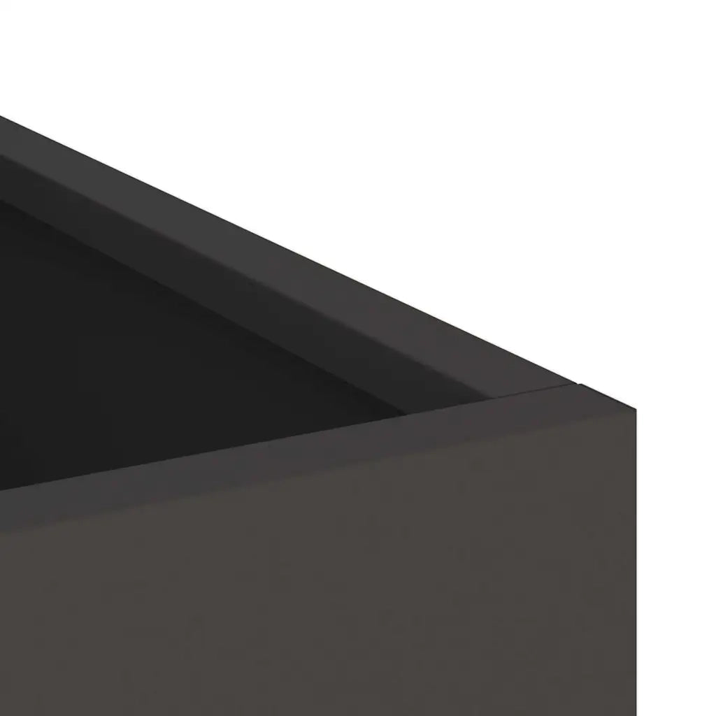 vidaXL Vaso da giardino Nero 32 x 32 x 40 cm Acciaio laminato a freddo