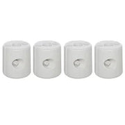 Set 4 Pezzi Pesi Riempibili con Acqua o Sabbia per Gazebo Plastica PE 22 x 24 x 25 cm Bianco