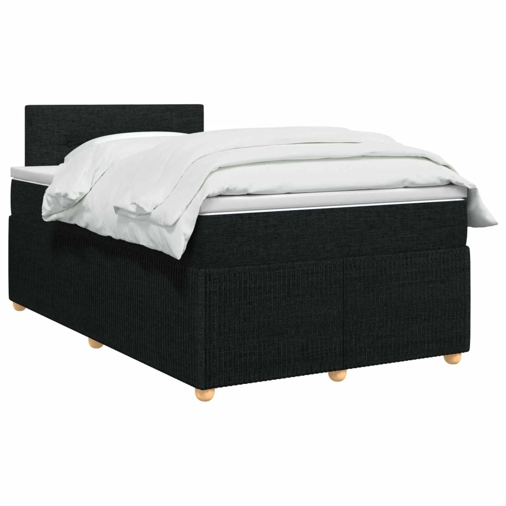 Letto box spring con materasso Nero 120 x 200 cm Tessuto 3451442