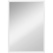 Specchio da Parete Rettangolare con Ganci. in Vetro e MDF. 50x70 cm. Bianco