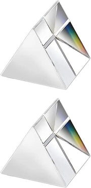Prisma Driehoekig in Vetro Ottico K9 30 * 30mm - Set di 2 per Esperimenti di Fisica e Fotografia con Effetto Arcobaleno