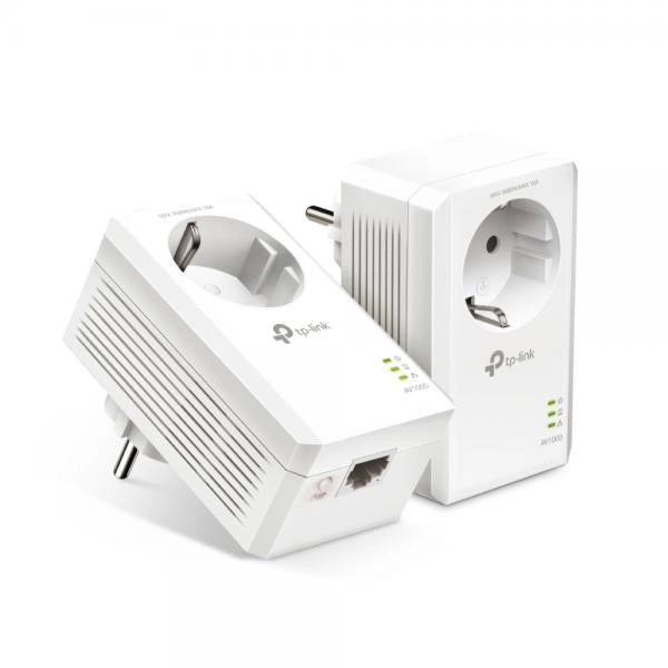 Starter Kit Powerline AV1000 TL-PA7017PKIT - Compatibile con lo standard Homeplug AV, fino a 1000Mbps - Porta Gigabit - con presa elettrica passthrough - Plug and Play