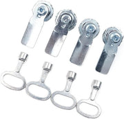 Kit di serrature per cabina elettrica con chiave a dente di triangolo e chiave box gas, comprensivo di serrature per bidone, cilindrata 3/4 pollici.