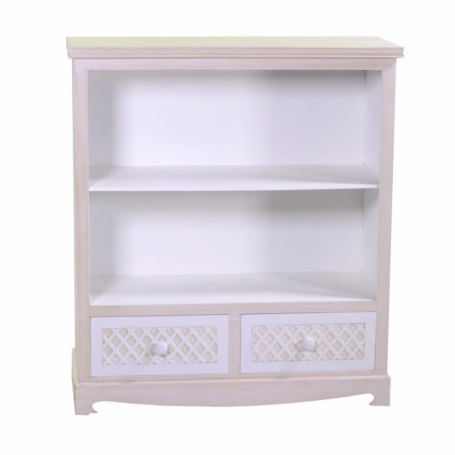 Mobile lubecca libreria 2 piani+2 cassetti cm 85x35h95