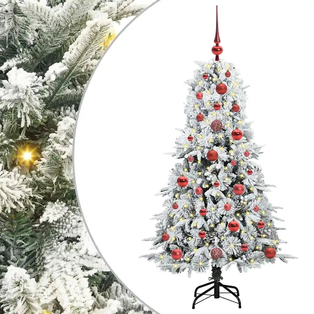 Albero di Natale | Decorazioni natalizie Artificiale con Rami Pieghevoli Bianco 120 cm